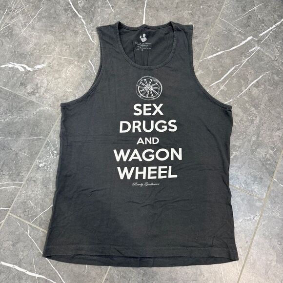 Rowdy Gentleman Other - Rowdy Gentleman Wagon Wheel Gray Graphic Tank Top Men’s Size M
